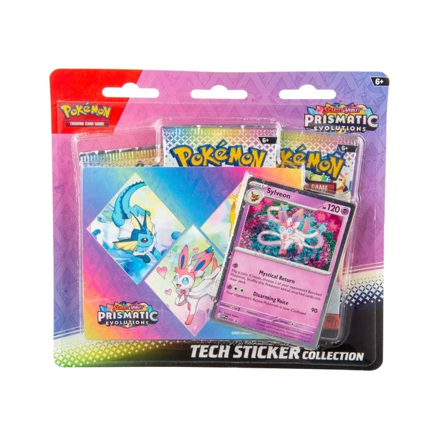 Pokemon - Prismatic Evolutions - 3 Pack Blister Sticker Collection