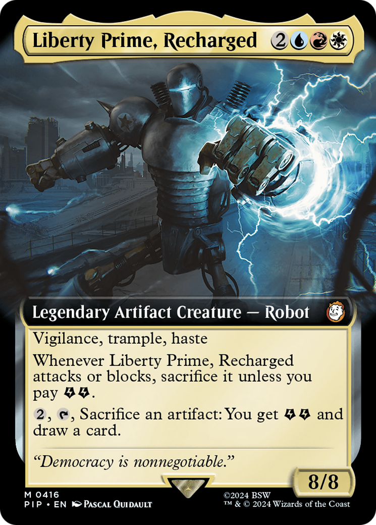 Liberty Prime, Recharged (Extended Art) [Fallout] | Infinity Cards & Collectibles