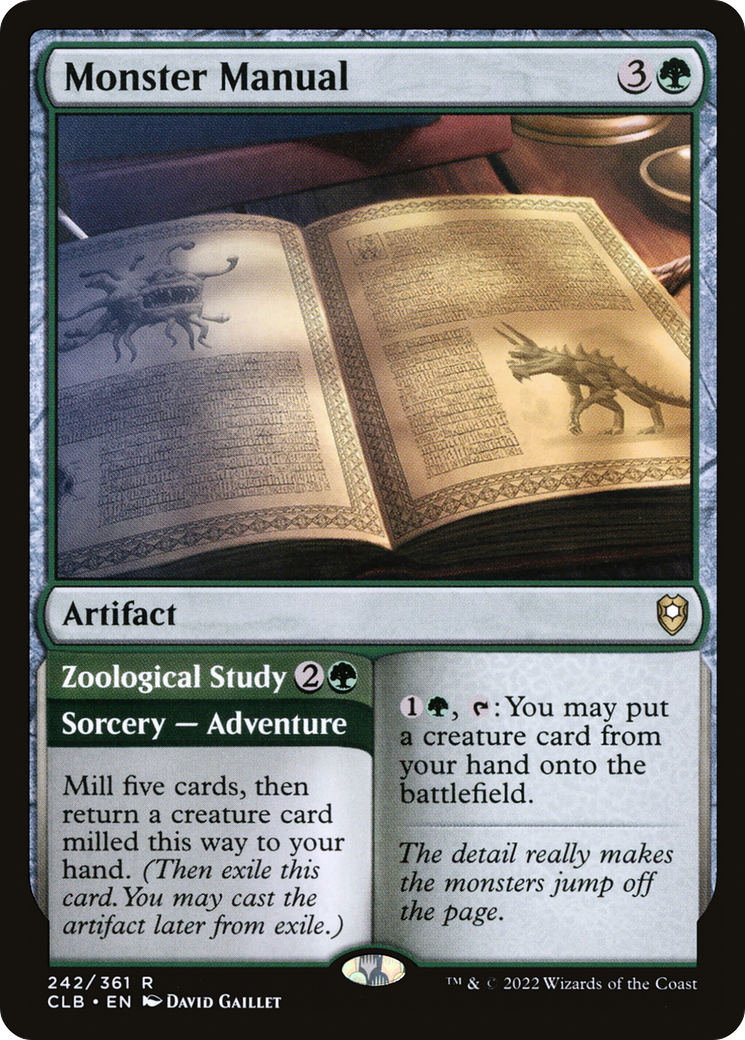 Monster Manual // Zoological Study [Commander Legends: Battle for Baldur's Gate]