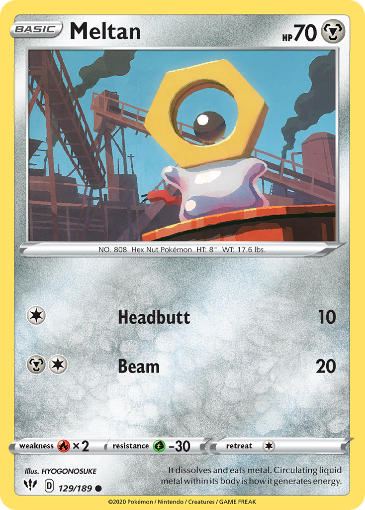 Meltan (129/189) [Sword & Shield: Darkness Ablaze] | Infinity Cards & Collectibles