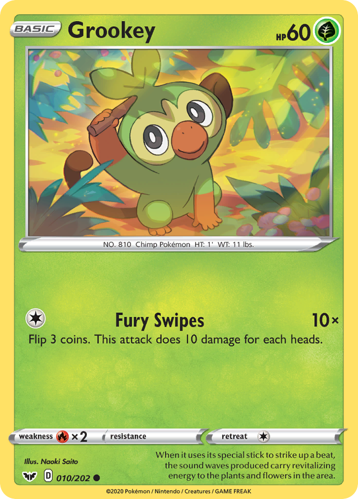 Grookey (010/202) [Sword & Shield: Base Set] | Infinity Cards & Collectibles