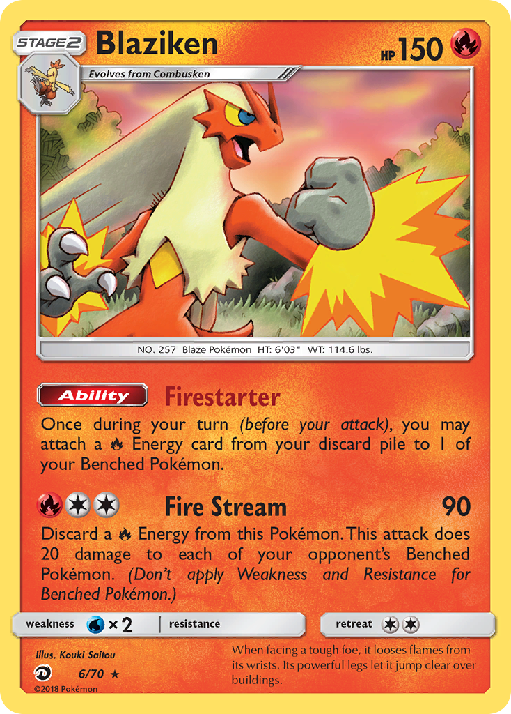 Blaziken (6/70) [Sun & Moon: Dragon Majesty] | Infinity Cards & Collectibles