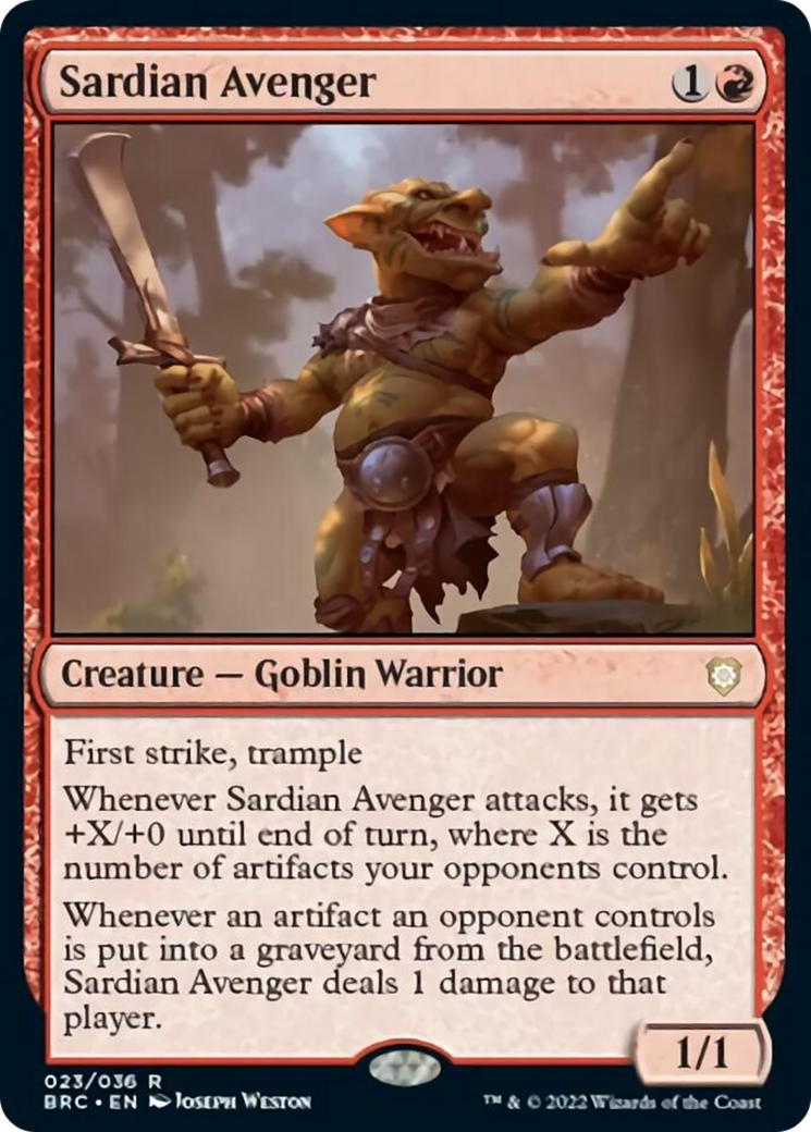 Sardian Avenger [The Brothers' War Commander] | Infinity Cards & Collectibles