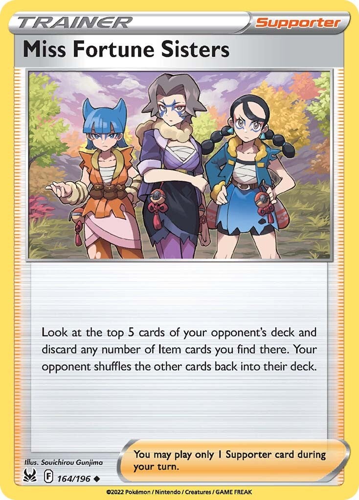 Miss Fortune Sisters (164/196) [Sword & Shield: Lost Origin] | Infinity Cards & Collectibles