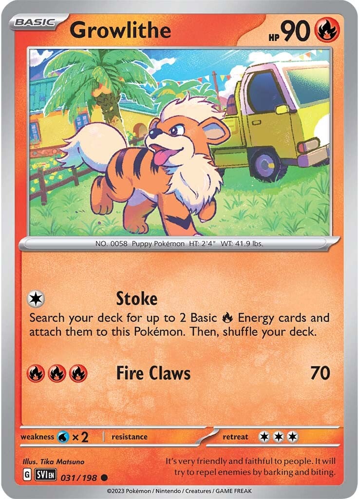 Growlithe (031/198) [Scarlet & Violet: Base Set] | Infinity Cards & Collectibles