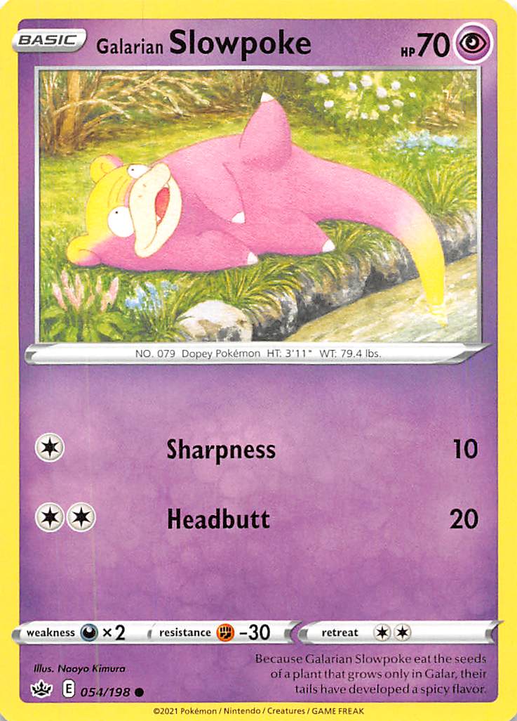 Galarian Slowpoke (054/198) [Sword & Shield: Chilling Reign] | Infinity Cards & Collectibles