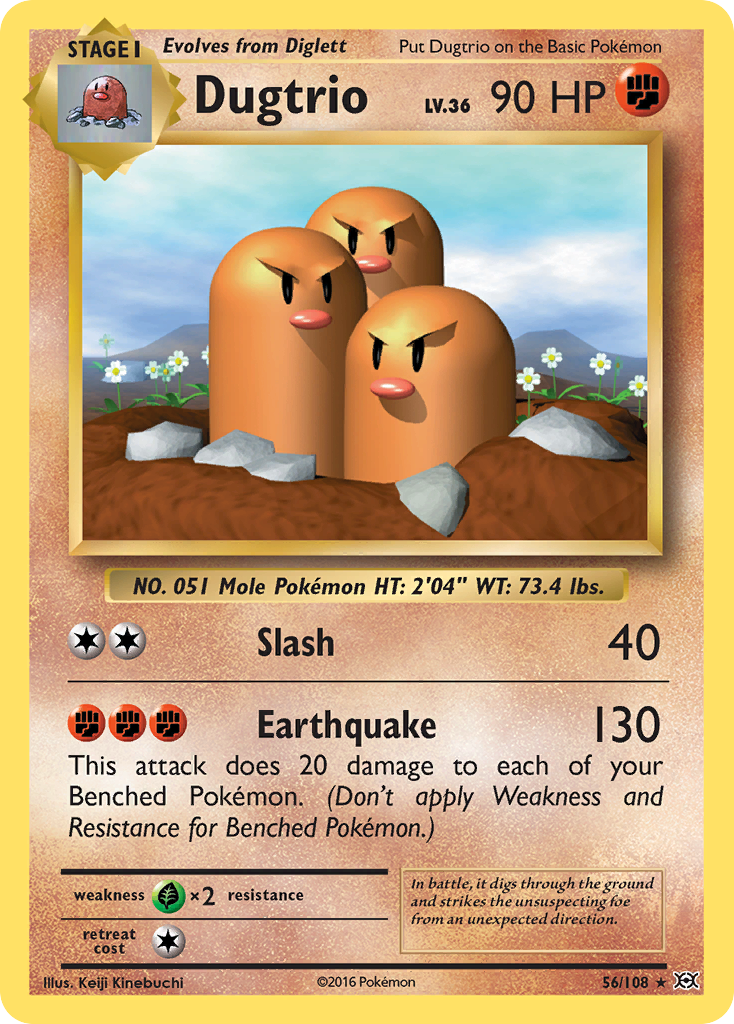 Dugtrio (56/108) [XY: Evolutions] | Infinity Cards & Collectibles