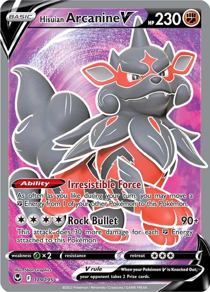 Hisuian Arcanine V (179/195) [Sword & Shield: Silver Tempest] | Infinity Cards & Collectibles
