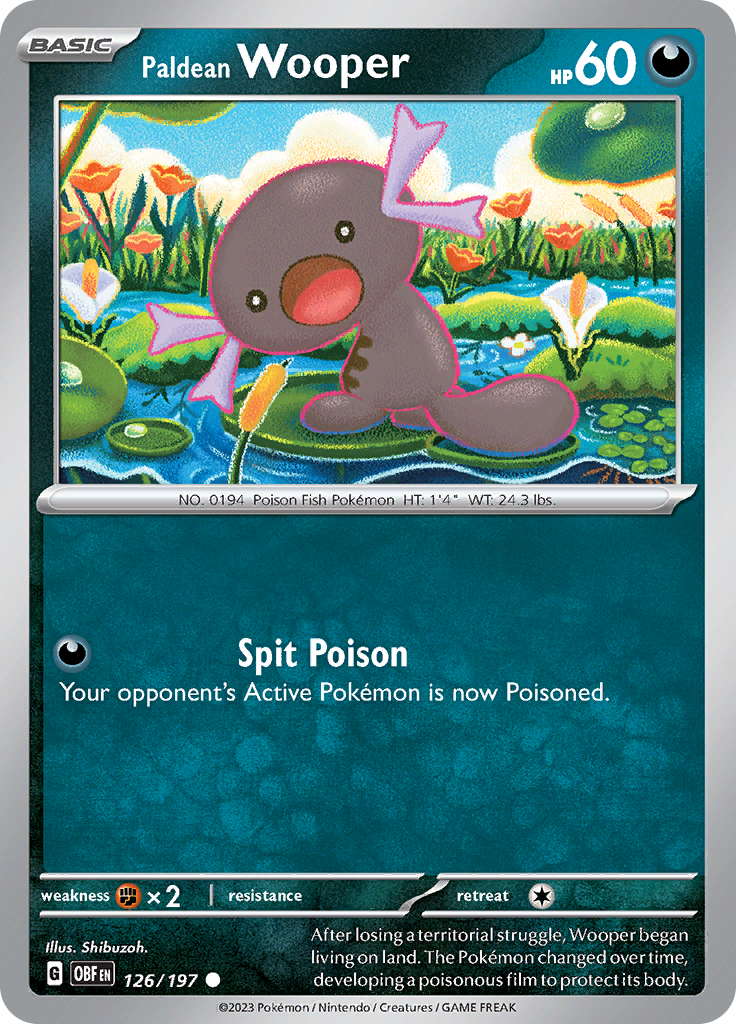 Paldean Wooper (126/197) [Scarlet & Violet: Obsidian Flames] | Infinity Cards & Collectibles