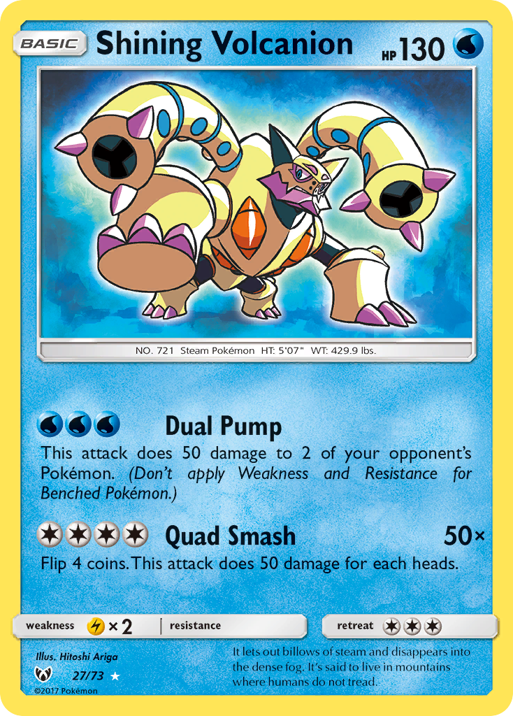 Shining Volcanion (27/73) [Sun & Moon: Shining Legends] | Infinity Cards & Collectibles