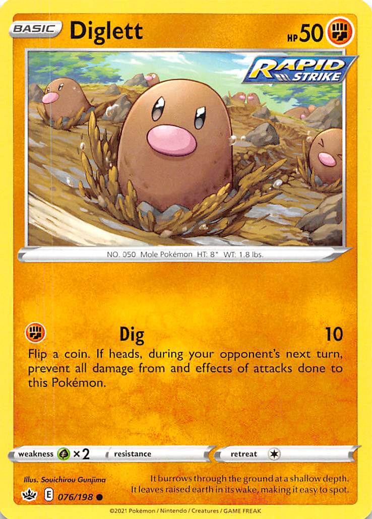 Diglett (076/198) [Sword & Shield: Chilling Reign] | Infinity Cards & Collectibles