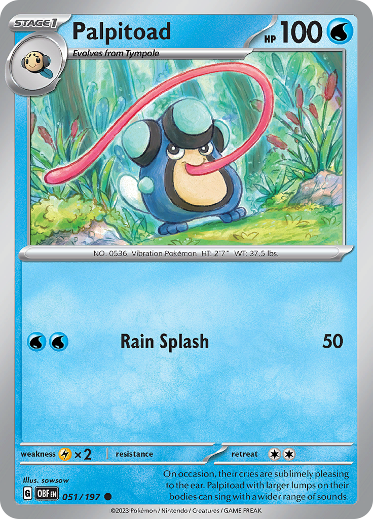 Palpitoad (051/197) [Scarlet & Violet: Obsidian Flames] | Infinity Cards & Collectibles