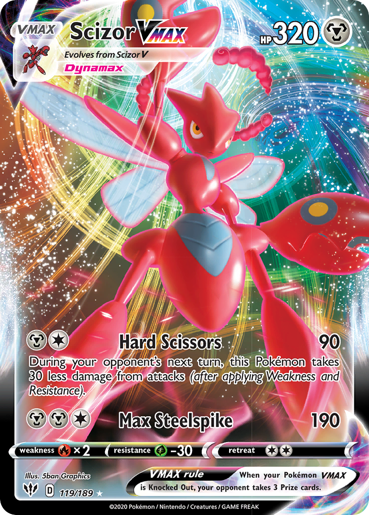 Scizor VMAX (119/189) [Sword & Shield: Darkness Ablaze] | Infinity Cards & Collectibles