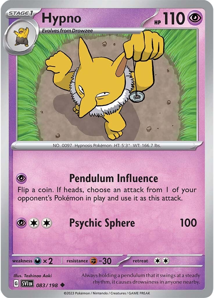 Hypno (083/198) [Scarlet & Violet: Base Set] | Infinity Cards & Collectibles