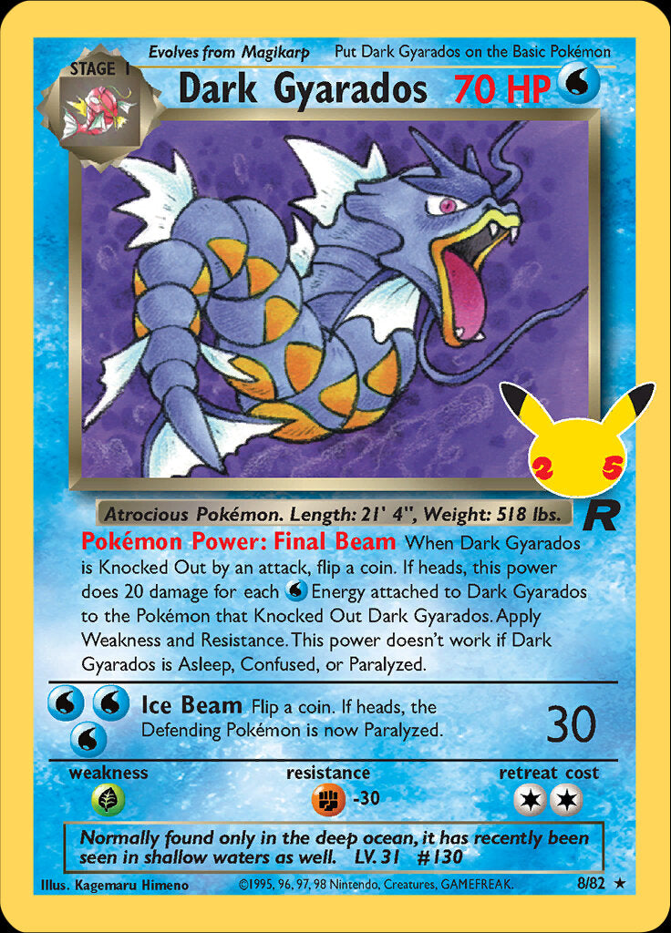 Dark Gyarados (8/82) [Celebrations: 25th Anniversary - Classic Collection] | Infinity Cards & Collectibles