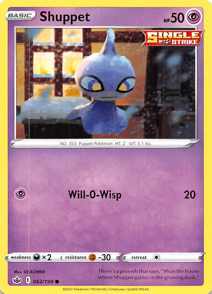 Shuppet (062/198) [Sword & Shield: Chilling Reign] | Infinity Cards & Collectibles