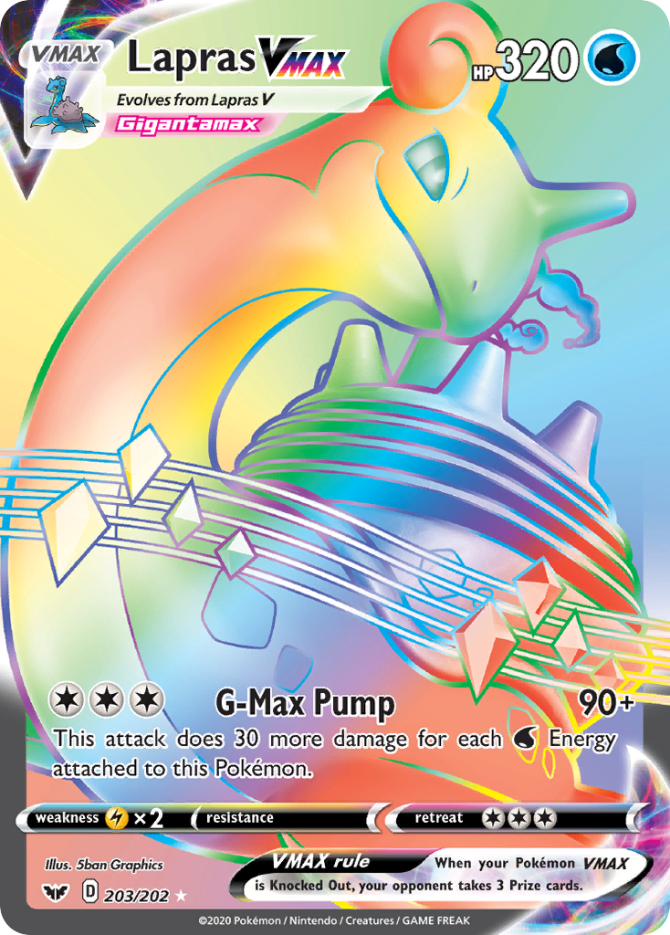 Lapras VMAX (203/202) [Sword & Shield: Base Set] | Infinity Cards & Collectibles