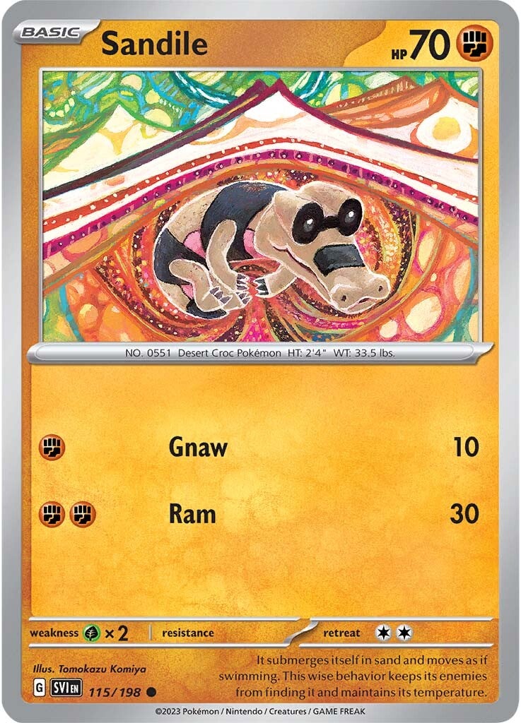 Sandile (115/198) [Scarlet & Violet: Base Set] | Infinity Cards & Collectibles