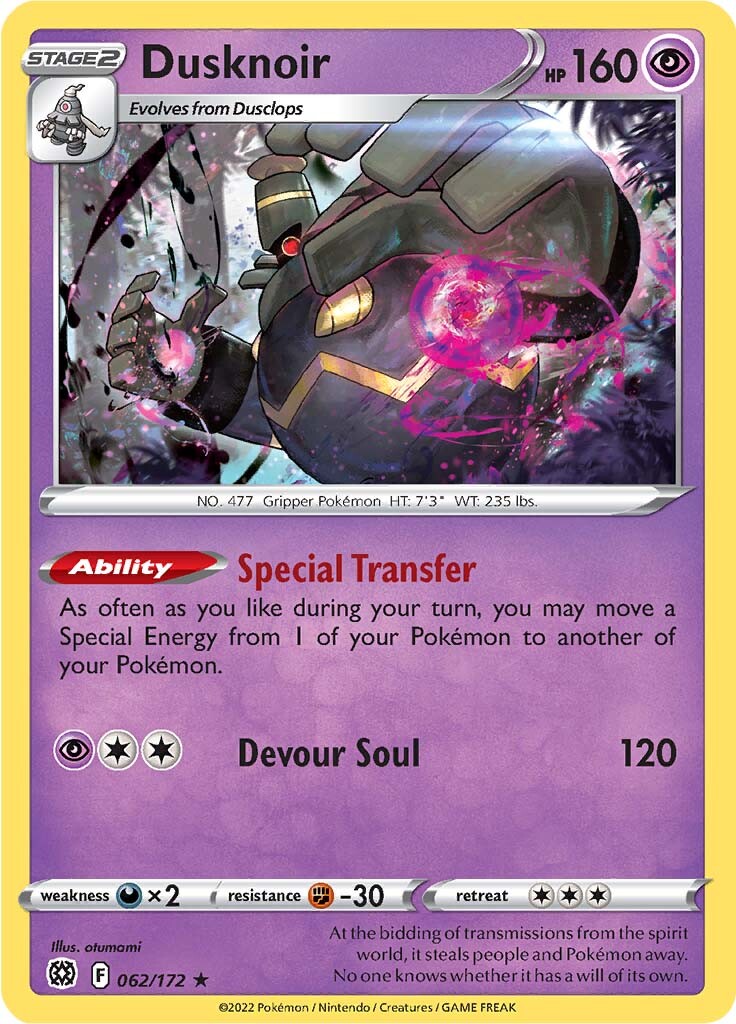 Dusknoir (062/172) [Sword & Shield: Brilliant Stars] | Infinity Cards & Collectibles