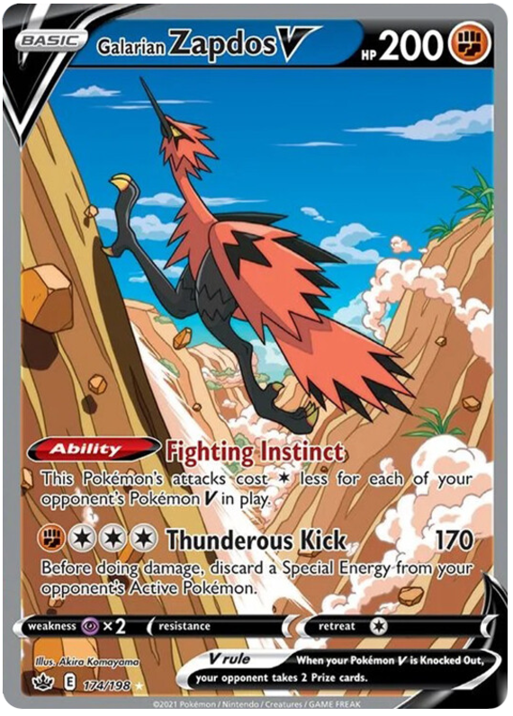 Galarian Zapdos V (174/198) [Sword & Shield: Chilling Reign] | Infinity Cards & Collectibles