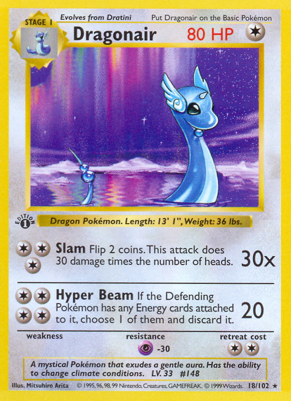 Dragonair (18/102) (Shadowless) [Base Set 1st Edition] | Infinity Cards & Collectibles