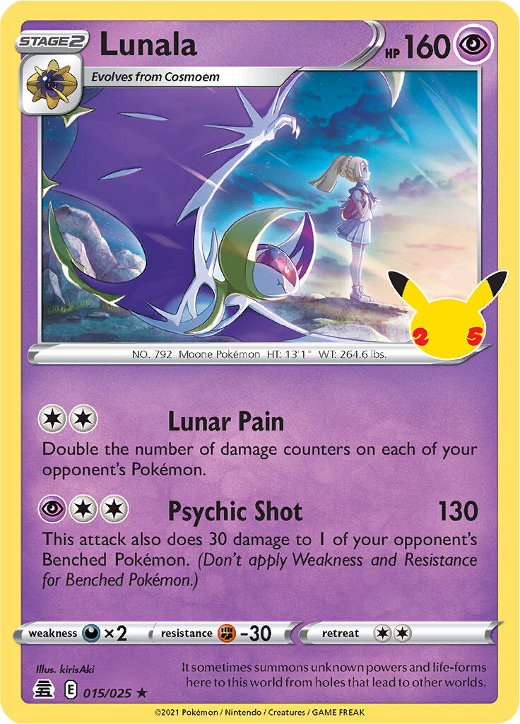 Lunala (015/025) [Celebrations: 25th Anniversary] | Infinity Cards & Collectibles