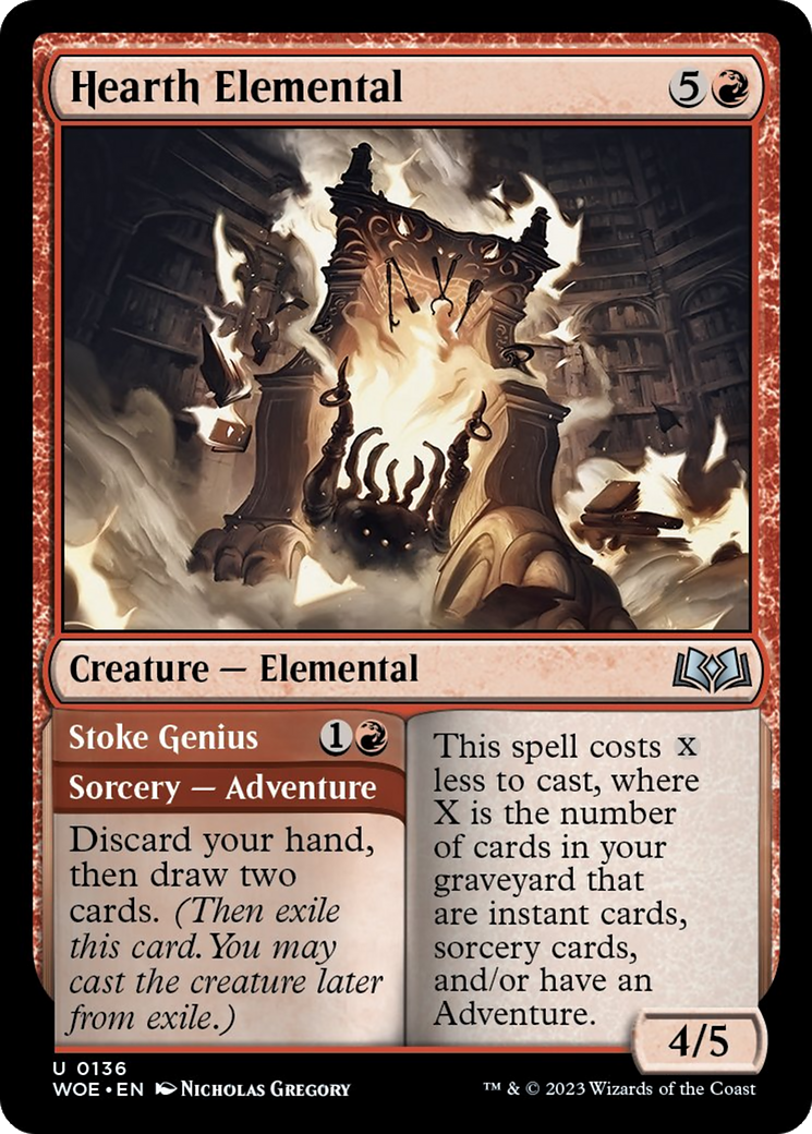 Hearth Elemental // Stoke Genius [Wilds of Eldraine] | Infinity Cards & Collectibles