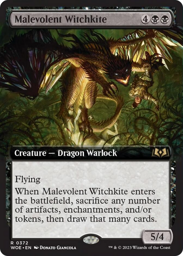 Malevolent Witchkite (Extended Art) [Wilds of Eldraine] | Infinity Cards & Collectibles