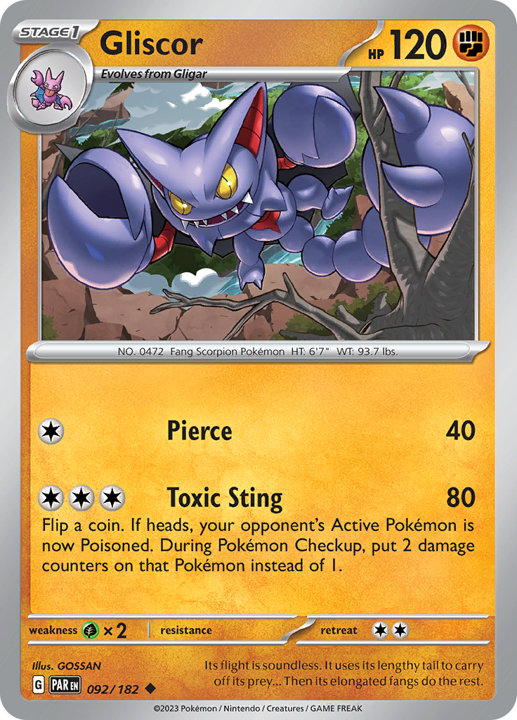 Gliscor (092/182) [Scarlet & Violet: Paradox Rift] | Infinity Cards & Collectibles