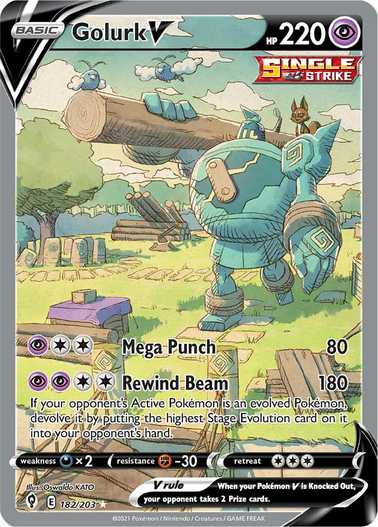 Golurk V (182/203) [Sword & Shield: Evolving Skies] | Infinity Cards & Collectibles