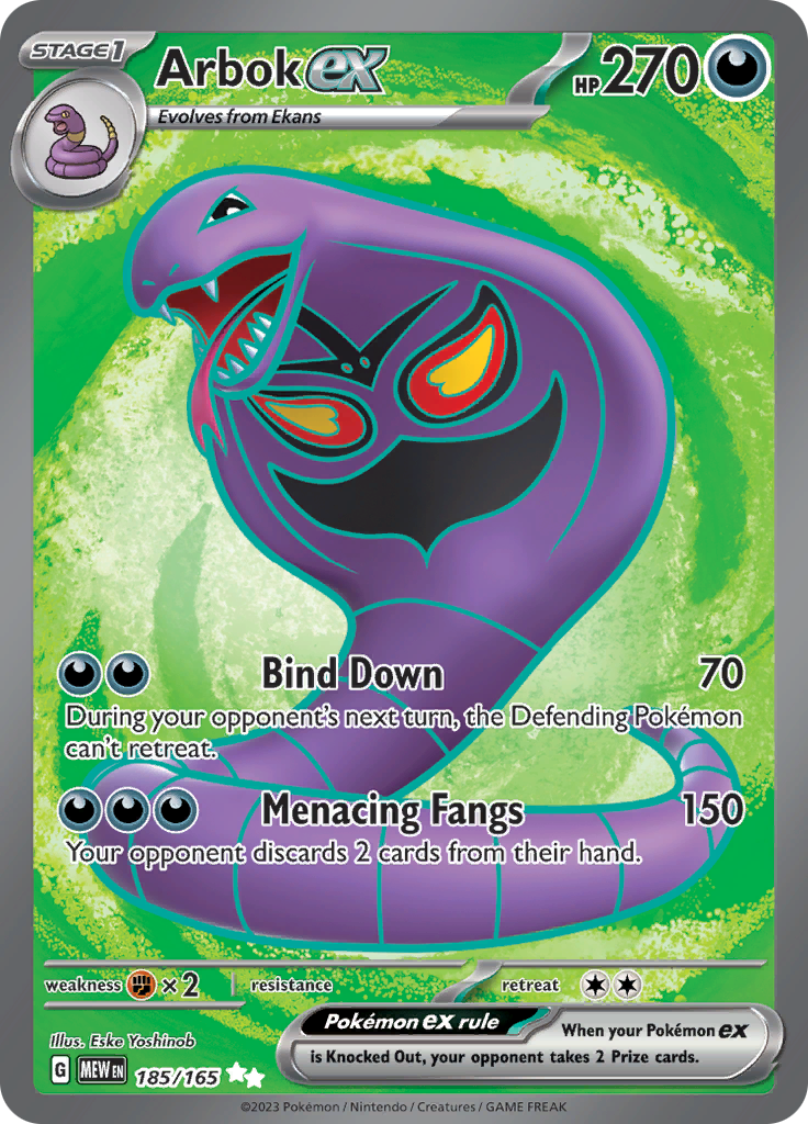 Arbok ex (185/165) [Scarlet & Violet 151] | Infinity Cards & Collectibles