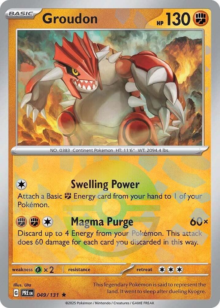 Groudon (049/131) (Poke Ball Pattern) [Scarlet & Violet: Prismatic Evolutions] | Infinity Cards & Collectibles