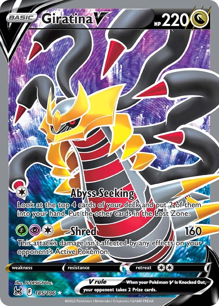 Giratina V (185/196) [Sword & Shield: Lost Origin] | Infinity Cards & Collectibles
