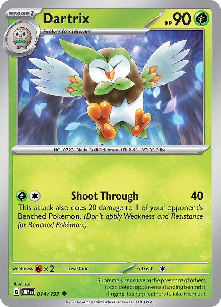 Dartrix (014/197) [Scarlet & Violet: Obsidian Flames] | Infinity Cards & Collectibles