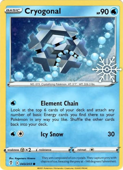 Cryogonal (043/203) (Holiday Calendar) [Sword & Shield: Evolving Skies] | Infinity Cards & Collectibles