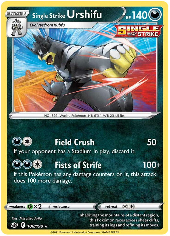 Single Strike Urshifu (108/198) [Sword & Shield: Chilling Reign] | Infinity Cards & Collectibles