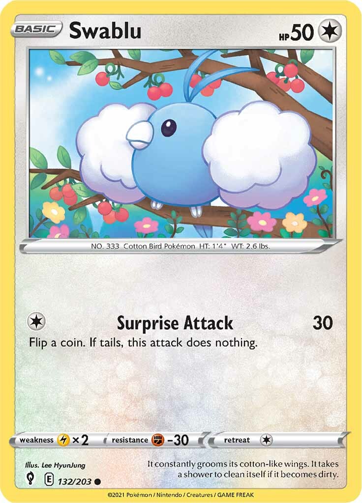 Swablu (132/203) [Sword & Shield: Evolving Skies] | Infinity Cards & Collectibles