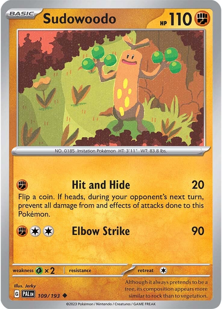 Sudowoodo (109/193) [Scarlet & Violet: Paldea Evolved] | Infinity Cards & Collectibles