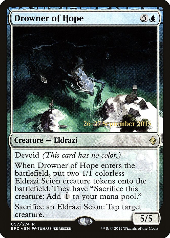 Drowner of Hope [Battle for Zendikar Prerelease Promos] | Infinity Cards & Collectibles