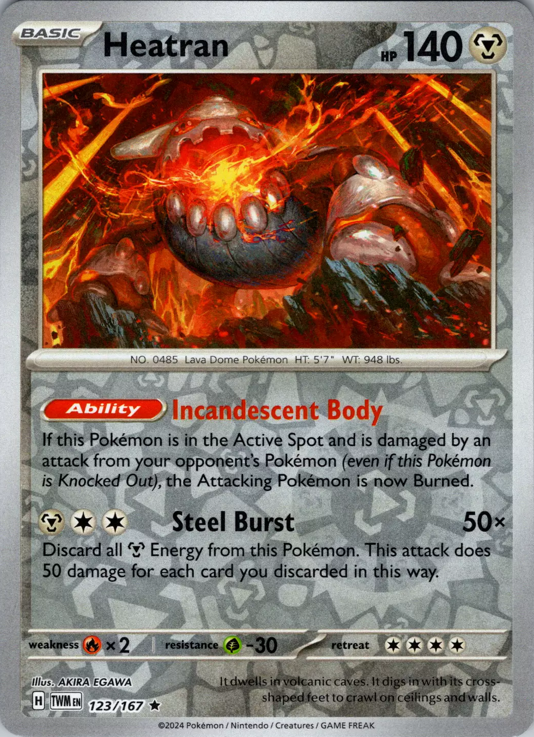 Heatran (123/167) [Scarlet & Violet: Twilight Masquerade] | Infinity Cards & Collectibles