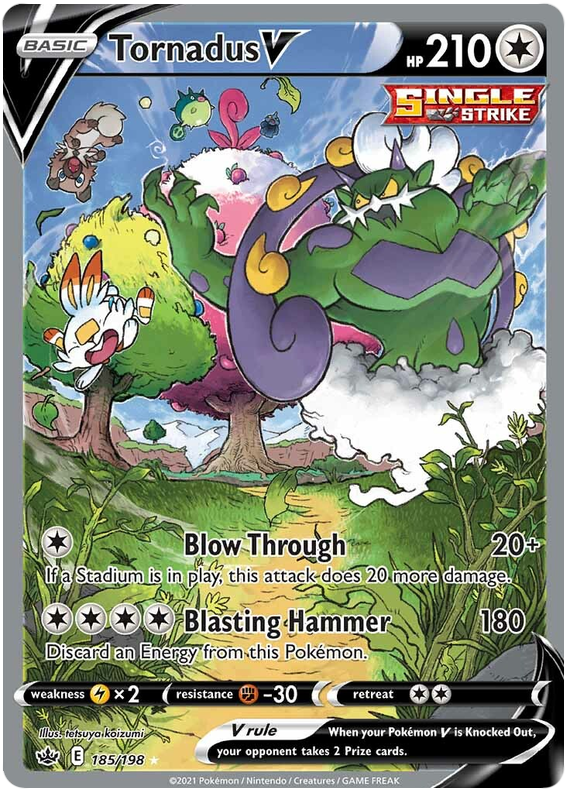 Tornadus V (185/198) [Sword & Shield: Chilling Reign] | Infinity Cards & Collectibles