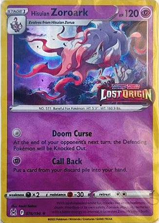 Hisuian Zoroark (076/196) (Lost Origin Stamp) [Sword & Shield: Lost Origin] | Infinity Cards & Collectibles