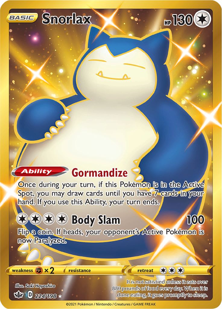 Snorlax (224/198) [Sword & Shield: Chilling Reign] | Infinity Cards & Collectibles