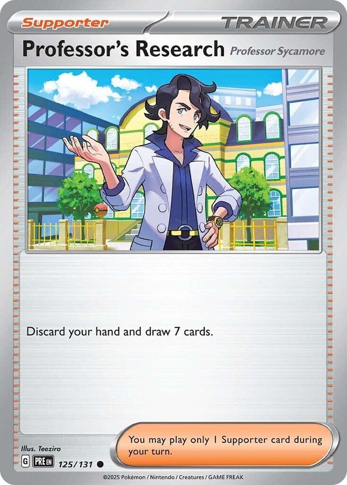 Professor's Research (125/131) [Professor Sycamore] [Scarlet & Violet: Prismatic Evolutions] | Infinity Cards & Collectibles
