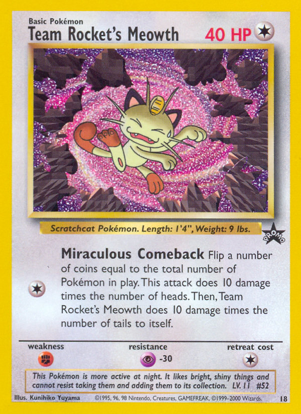 Team Rocket's Meowth (18) [Wizards of the Coast: Black Star Promos] | Infinity Cards & Collectibles
