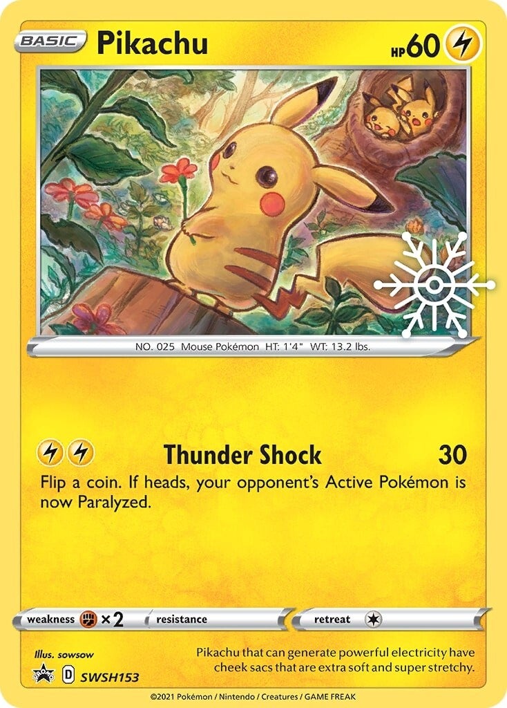 Pikachu (SWSH153) (Holiday Calendar) [Sword & Shield: Black Star Promos] | Infinity Cards & Collectibles