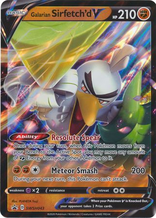 Galarian Sirfetch'd V (SWSH043) (Jumbo Card) [Sword & Shield: Black Star Promos] | Infinity Cards & Collectibles