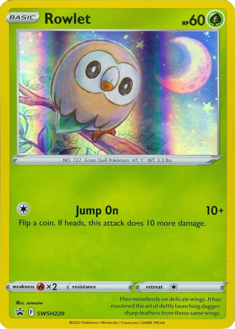 Rowlet (SWSH220) (Cosmos Holo) [Sword & Shield: Black Star Promos] | Infinity Cards & Collectibles