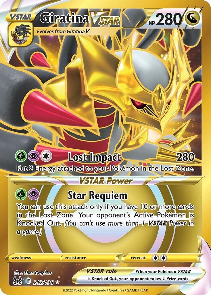 Giratina VSTAR (212/196) [Sword & Shield: Lost Origin] | Infinity Cards & Collectibles