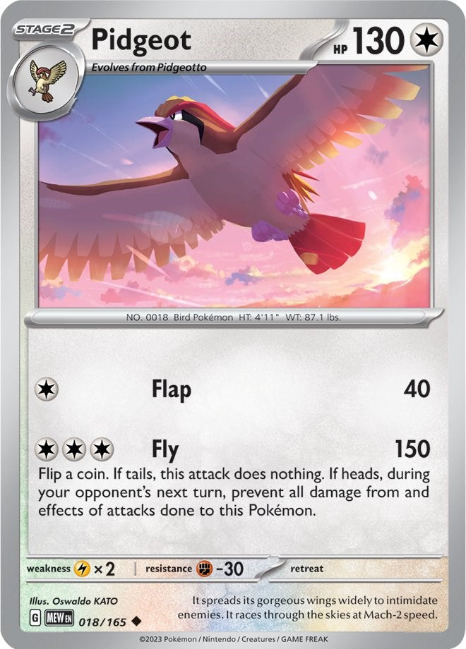 Pidgeot (018/165) [Scarlet & Violet 151] | Infinity Cards & Collectibles